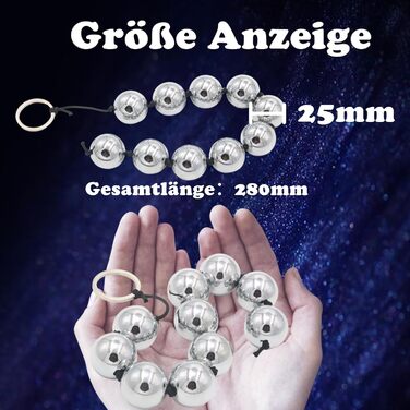 Металеві анальні кулі, намисто з 10 кульок для ануса, анальні іграшки для жінок та чоловіків, з нержавіючої сталі, для пар, сексуальні іграшки