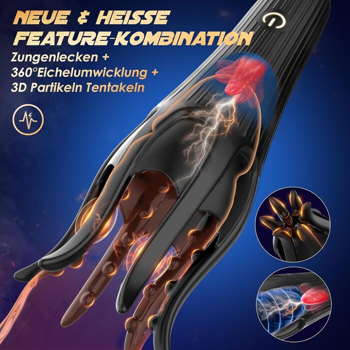 Мастурбатор для чоловіків з 10 режимами вібрації, стимулятор головки пеніса, іграшка для сексуальних задоволень, чорний