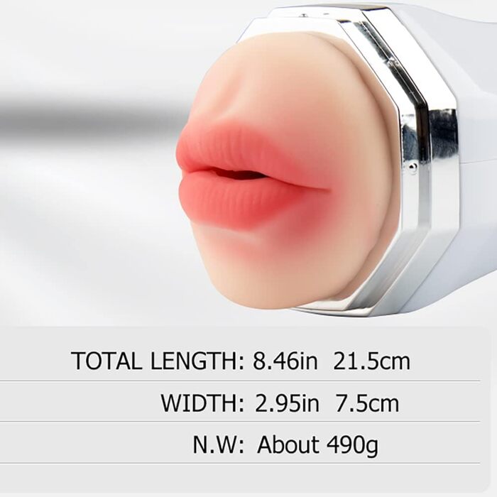 Масажер для чоловіків 2-в-1: ручний та автоматичний з 12 режимами вібрації, білий