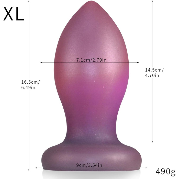 Силіконовий анальний плаг GeRRiT 6 розмірів, форма яйця, з присоском. Анальні кульки, стимуляція простати, для чоловіків, жінок, пар. XXL