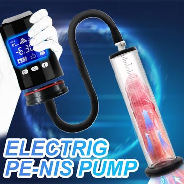 Електрична вакуумна помпа для чоловіків NAIXBTY для збільшення пеніса та покращення ерекції. Різні режими, вакуумна помпа для стимуляції, секс-іграшки. Розміри: 22.9*5.1 см