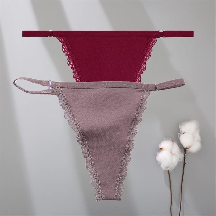 FRINZA Блакитні жіночі труси-стрінги 2 шт./набір, бавовна, низька посадка