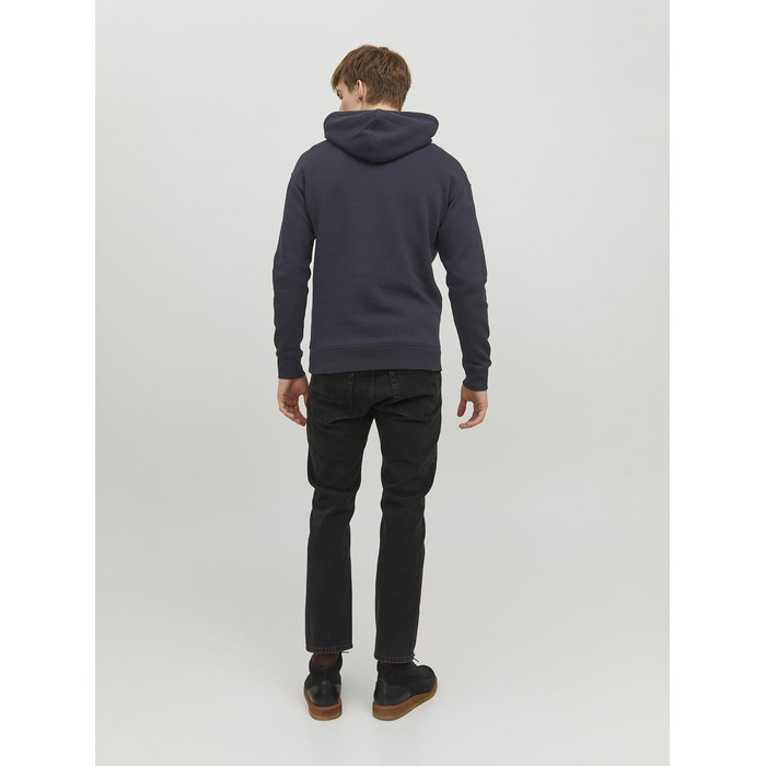 Чоловічий худі Jack & Jones JJESTAR Relaxed Fit, темно-синій, розмір XL