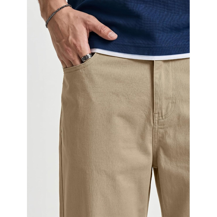 Чоловічі джинси Baggy JMIERR Y2K з ефектом stretch, широкі денімові штани (L, Khaki)