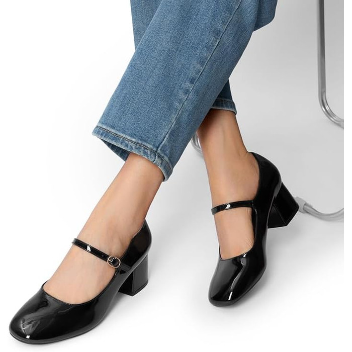 Жіночі туфлі-човники Dream Pairs з закритим носком, чорні, розмір 41.5 EU