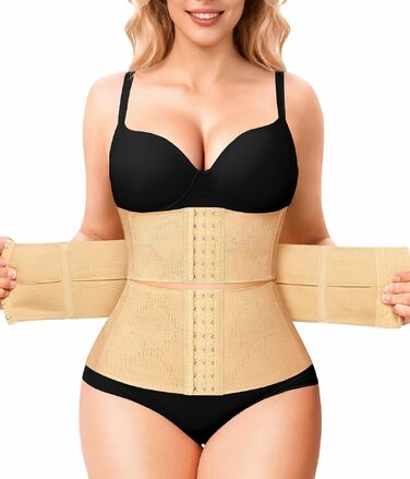 Коригуючий корсет для жінок KUMAYES Waist Trainer — моделюючий одяг для талії та живота, бежевий