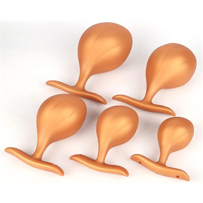 Анальний плагін Jinqian з силікону з металевою кулею, носимий дилда, Buttplug з ханесом, ременем, великі анальні кулі, анальний плагін, дилататор, секс-іграшка для жінок та чоловіків (золото)