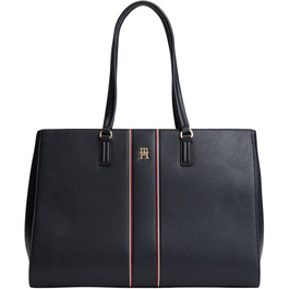 Жіноча сумка-шопер Tommy Hilfiger Daily з брендингом, синя (Space Blue), універсальний розмір