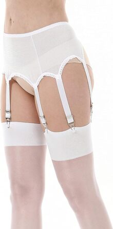 Жінський пояс-стрічка з мереживом, 6 ременів, металевий кліп, для панчіх/нижньої білизни (лише пояс-стрічка)