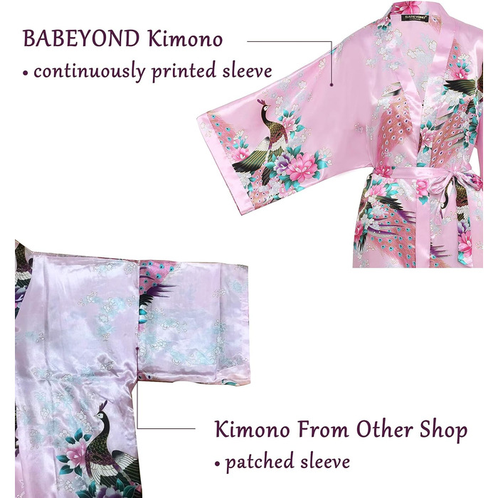 Халат жіночий Babeyond з шовкового атласу, кімоно, довгий, принт 'павич', для дому та відпочинку, великий розмір, темно-зелений