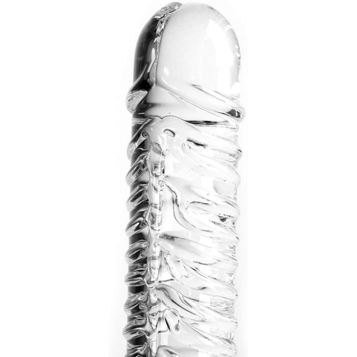 Секс-іграшка дилда скляна, 20x4 см - велика, прозора