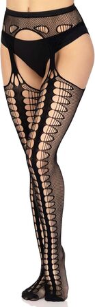 Чорні мереживні шкарпетки-стріжки Leg Avenue, універсальний розмір