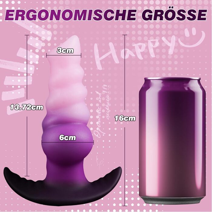 Анальний плагін Monster Fantasy Dildo: силіконовий анальний плагін з вузлами, для чоловіків та жінок, XXL, з присосками, Buttplug, преміум-якість