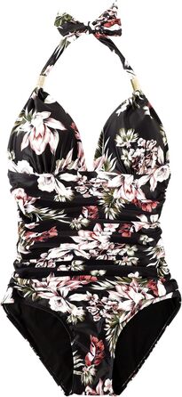 Світшот жіночий RXRXCOCO з рафтами, бавовняний, з V-подібним вирізом, push-up, одноцільний, відкритий на спині, з леопардовим принтом, чорний (XXL, чорний з квітами)