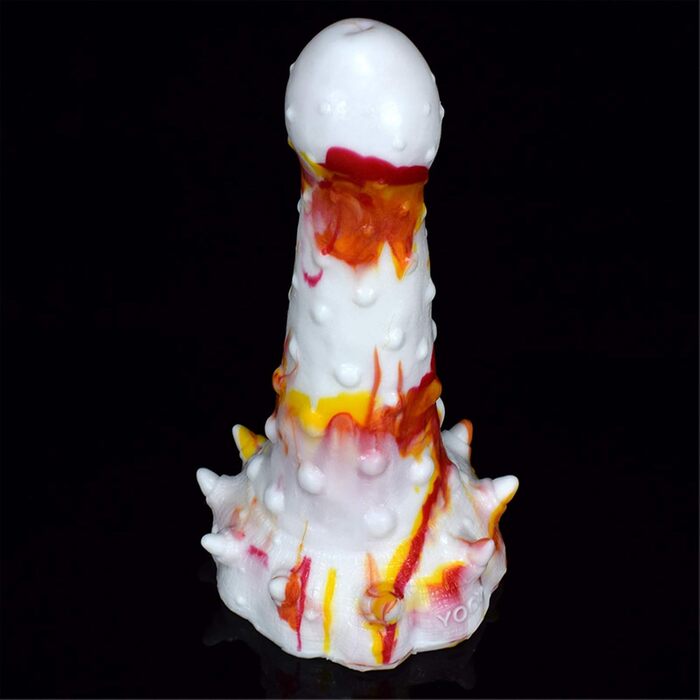 Анальний дildo з соскою XXL, діаметр 6.5 см, з малюнком полум'я, для чоловіків та жінок, секс-іграшки, фетиш, мастурбація, гей