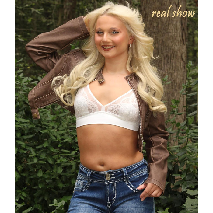 Avidlove жіночий мереживний бюстгальтер без кісточок, V-подібний виріз, мереживний бралет, без підкладки, на тонких бретелях, повсякденний, зручний, класична білизна (M, білий)