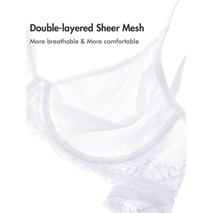Бюстгальтер мереживний з кісточками Delimira великі розміри, повне покриття, білий (90E)