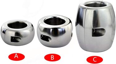 Сталевий кільцевий розтягувач для пеніса Jinqian, 30/40/60 мм, для збільшення, з підвіскою, S/M/L