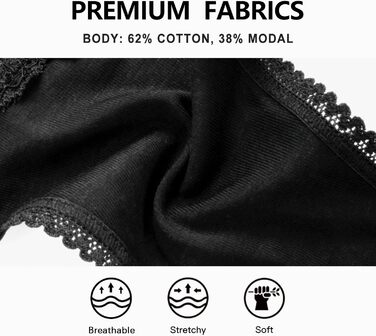 Танга жіночі бавовняні безшовні, мереживні, 5 шт. в наборі, колір кава