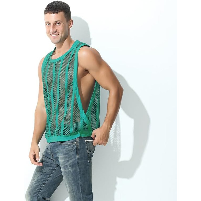 Жіночий топ YAHWULAI з прозорою вставкою, без рукавів, стильний, кремовий, розмір XL