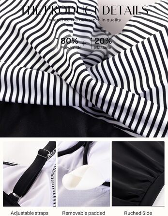 Tankini топ Hanna Nikole з контролем живота, принт 'Brutknoten', чорно-білий, XXL