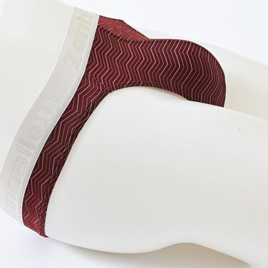 BIATWOWR чоловічі стрінги з відкритим верхом, сексуальна білизна, дихаюча та зручна, для чутливої шкіри, темно-червоно-біло-чорна (червоний, M)