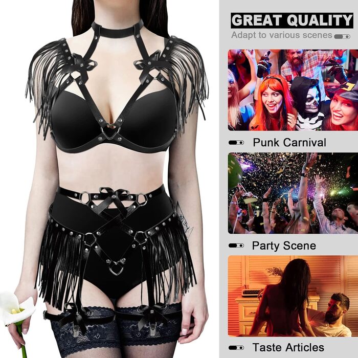 Жіночий корсет-набір з шнурівкою, корсет, шкіряний пояс, аксесуари для тіла, гарнітура, чорний. Ідеально для вечірок, танців, готичного стилю.