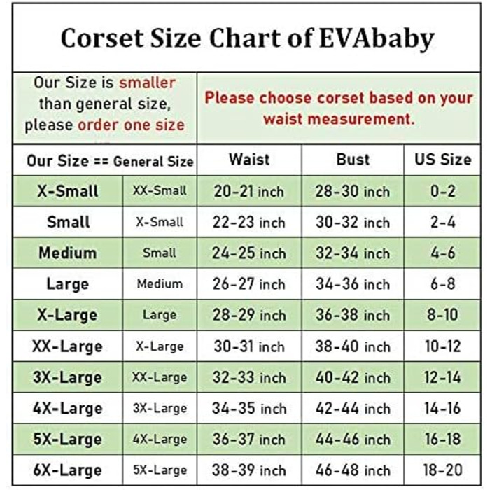 Корсет EVAbaby сексуальний для жінок XS чорний зі сталевими ребрами