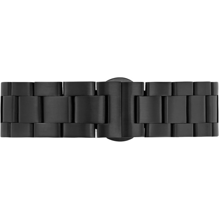 Сталевий ремінець для годинника BISONSTRAP з високоякісної сталі 316L, конічної форми, з розкладним замком, чорний, 19мм