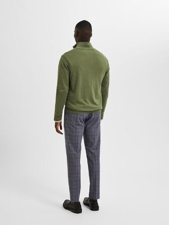 Чоловічий в'язаний кардиган на блискавці SELECTED HOMME, колір Vineyard Green (меланж), розмір L