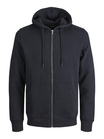 Чоловіча однотонна куртка-худі з капюшоном JACK & JONES, чорна, розмір M