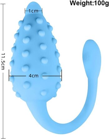 Секс-іграшка NAIXBTY: вібруюче яйце з силікону з пультом дистанційного керування. Для вагінальної та кліторальної стимуляції. Підходить для пар. (Блакитний)
