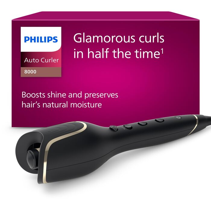 Автоматичний стайлер для кучерів Philips 8000 Series BHB876/00, 27 варіантів укладки, чорний