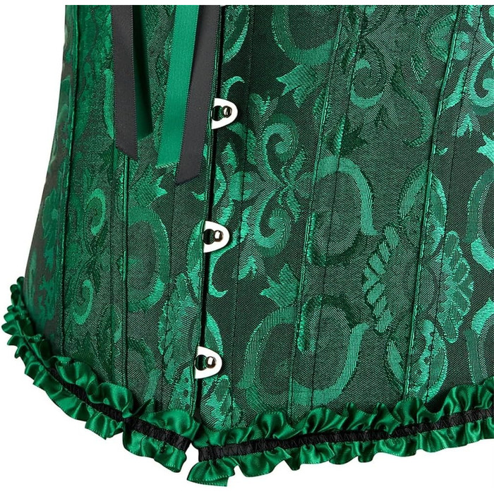 Корсет для повного бюста KUOSE, корсет для живота, топ, великі розміри, чорний, зелений M