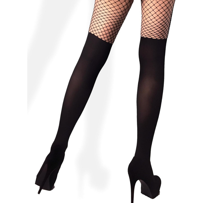 Чорні мереживчасті панчохи Mia Marutti Sivia 20 den для жінок (S)