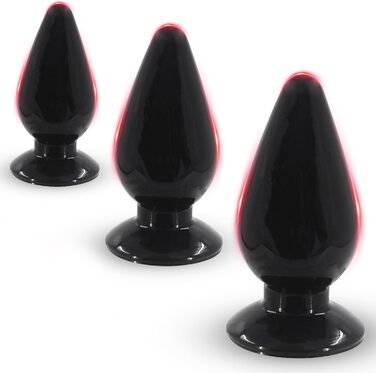 Анальний плагін великого розміру 3 в 1, набір анальних куль, секс-іграшка для пар (чорний)