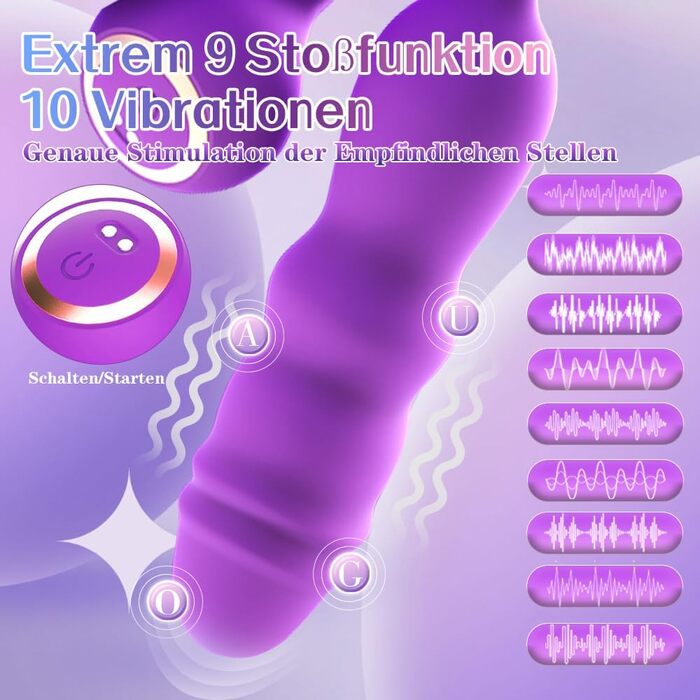 Vibrator G-Punkt для жінок: 3-в-1, силікон, 10 режимів, 9 стосунків, водонепроникний