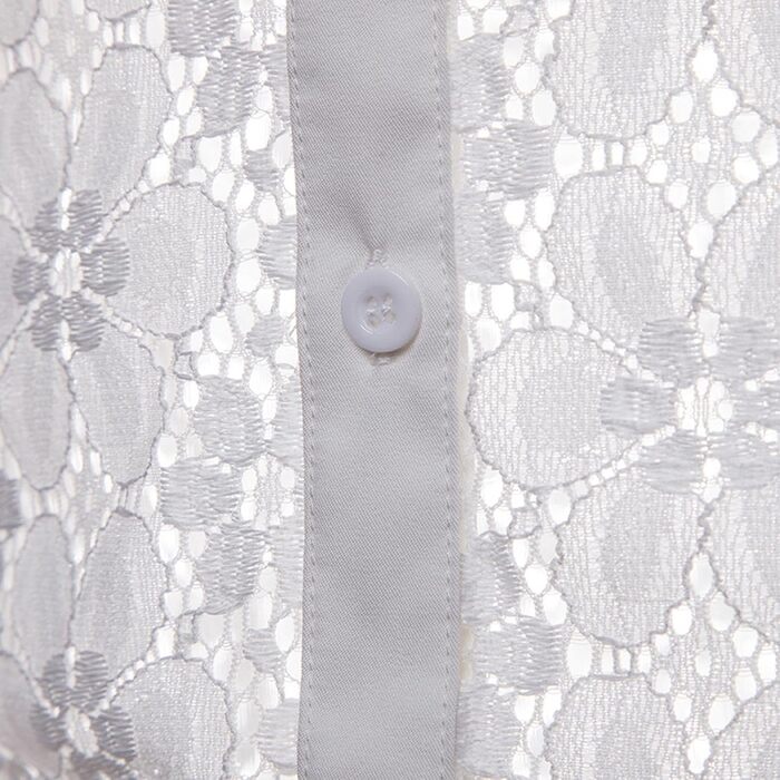 Чоловіча сорочка HanzhuoLG з вирізами, прозора мереживна сорочка з відкладним коміром, довгі рукави, чорна, XL