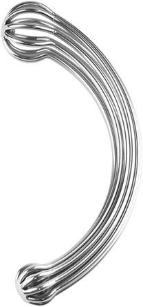 Анальний стимулятор з подвійним наконеччям для чоловіків та жінок, металевий, L, срібний