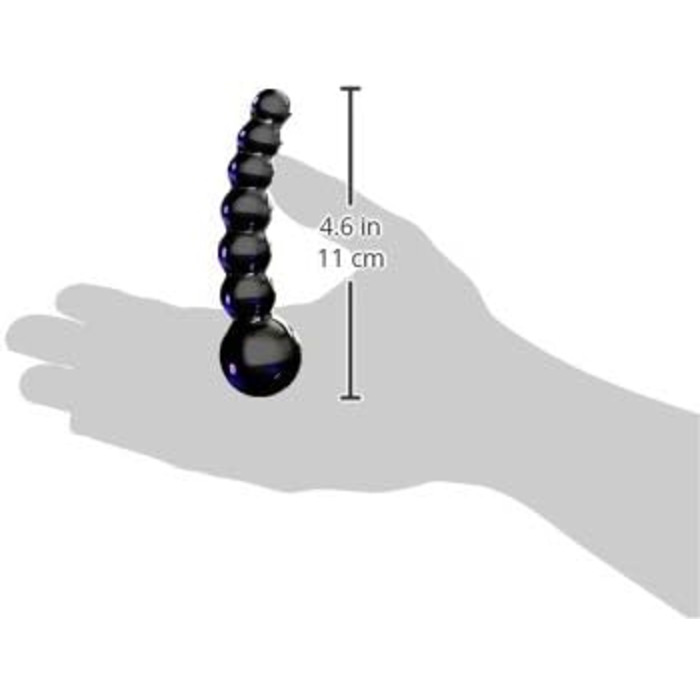 Масажер скляний PIPEDREAM Icicles No 29, блакитний (фіолетовий), ручної витримки