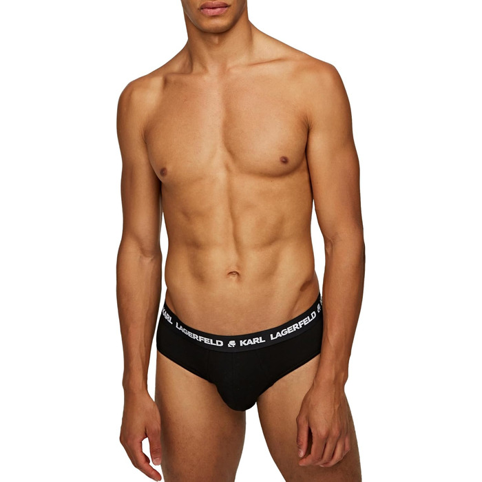 Чоловіча футболка Karl Lagerfeld з логотипом (X3), чорна (S, чорний/білий/сірий)