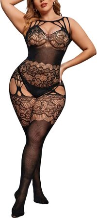 Німія: Сексуальний мереживний боді для жінок, мереживний боді-корсет, універсальний розмір (0-18), прозорий боді для вечірок та клубів