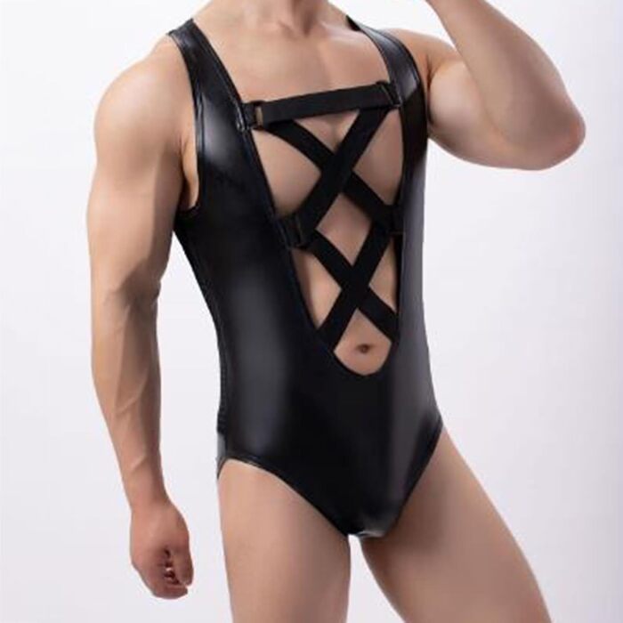 Чоловічий боді для боротьби SRZYMJ: спортивний, зручний, для тренувань та змагань, колір чорний, розмір L