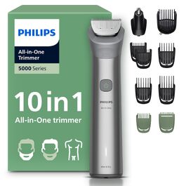 Універсальний тример Philips Multigroom Series 5000 MG5918/15 10-в-1 для бороди, волосся та тіла, самозагострювальні металеві леза, 11 налаштувань довжини (0,5–16 мм)