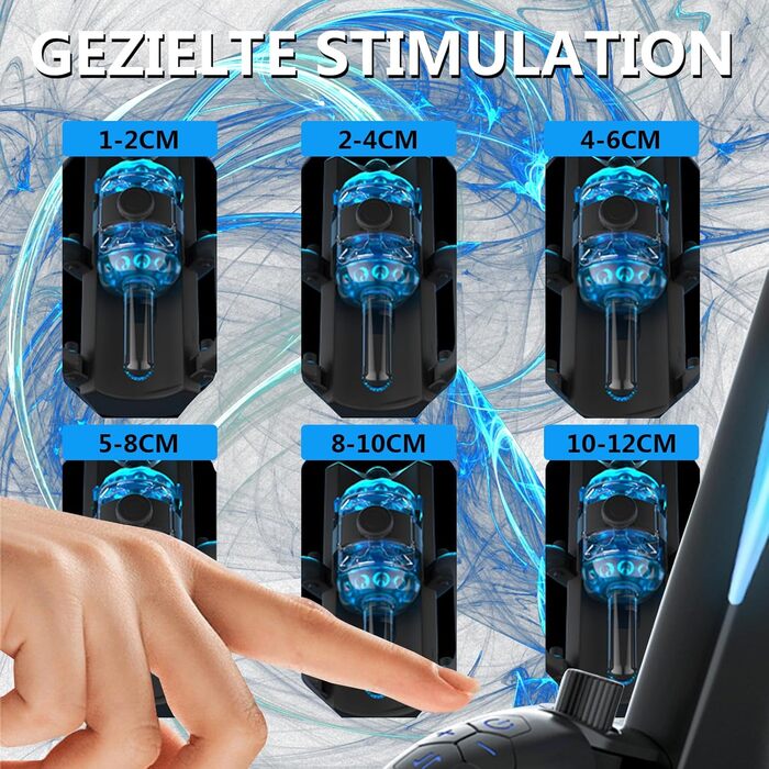Електричний мастурбатор для чоловіків з подвійним руків'ям, 6-ступеневий, хід 1-12 см, сексуальна іграшка для чоловіків