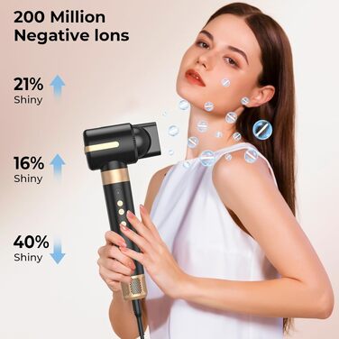 Мультистайлер для волосся 5 в 1 MogaWave Airstyler Pro 1000W: стайлер-фен, плойка для завивки та об'ємна щітка з іонізацією, коричневий