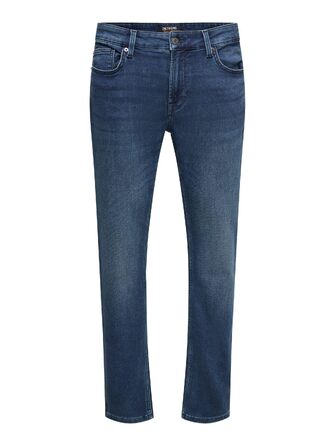 Чоловічі вузькі джинси Only & Sons Onsloom Slim Fit, темно-сині, 33W / 32L