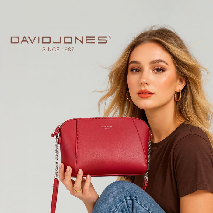 Жіноча маленька сумка-кросбоді David Jones з екошкіри, елегантна сумка на ланцюжку через плече для вечірок та щоденного використання, темно-синя