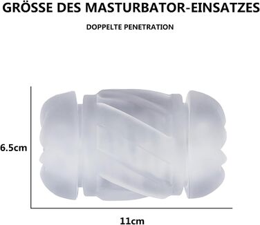 Масажер для чоловіків з двома ручками, 10 частот та 10 швидкостей, інтерактивне аудіо, чорний (A)