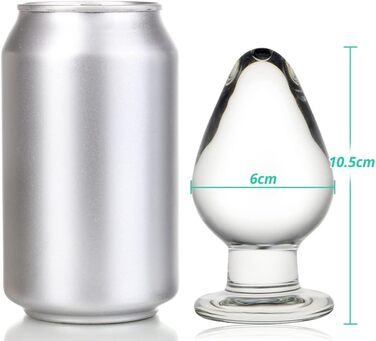 Анальний розширювач зі скляним конусом Kristall (6 см) для жінок та чоловіків